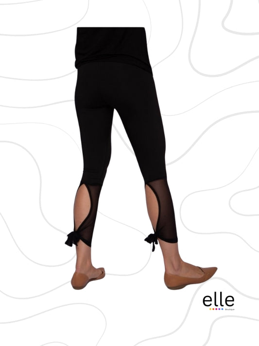 Black Mesh Detailed Tights
