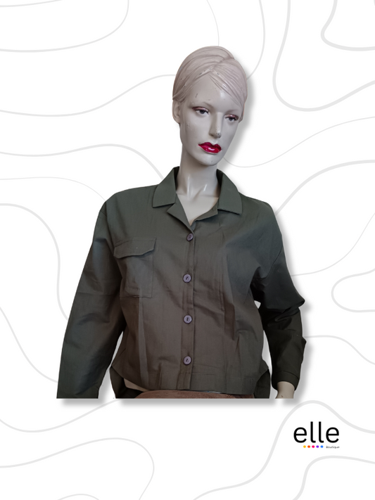 Green Long Sleeve Top